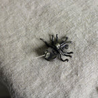 50s sterling silver spider brooch turquoise stone