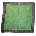 60s fern print hand-rolled silk scarf