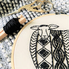 sheep embroidery kit, view 2