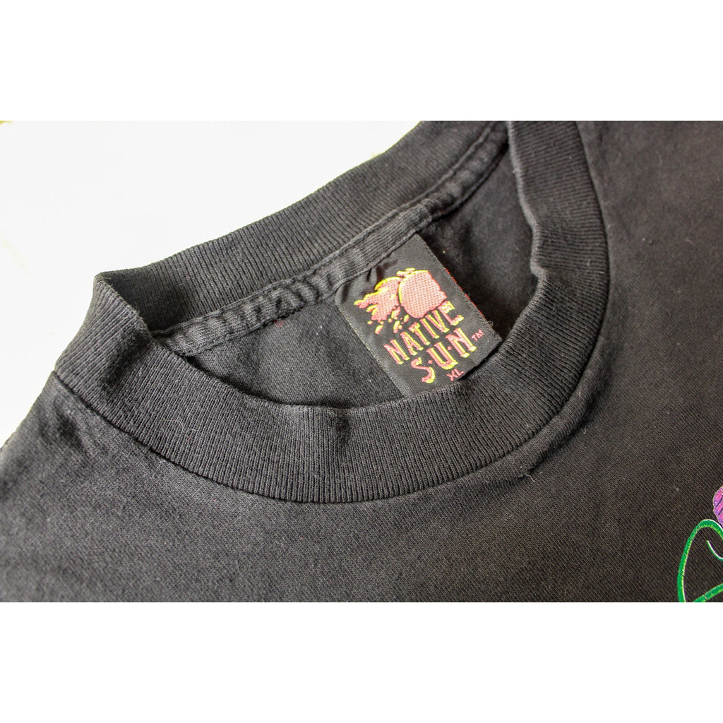 80s native sun x busch gardens neon sea life single-stitch tee (xl, made in usa)