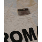 90s oneita romano horseshoe team cutoff tee