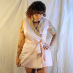 60s pink wrap cocktail mini dress, image 2