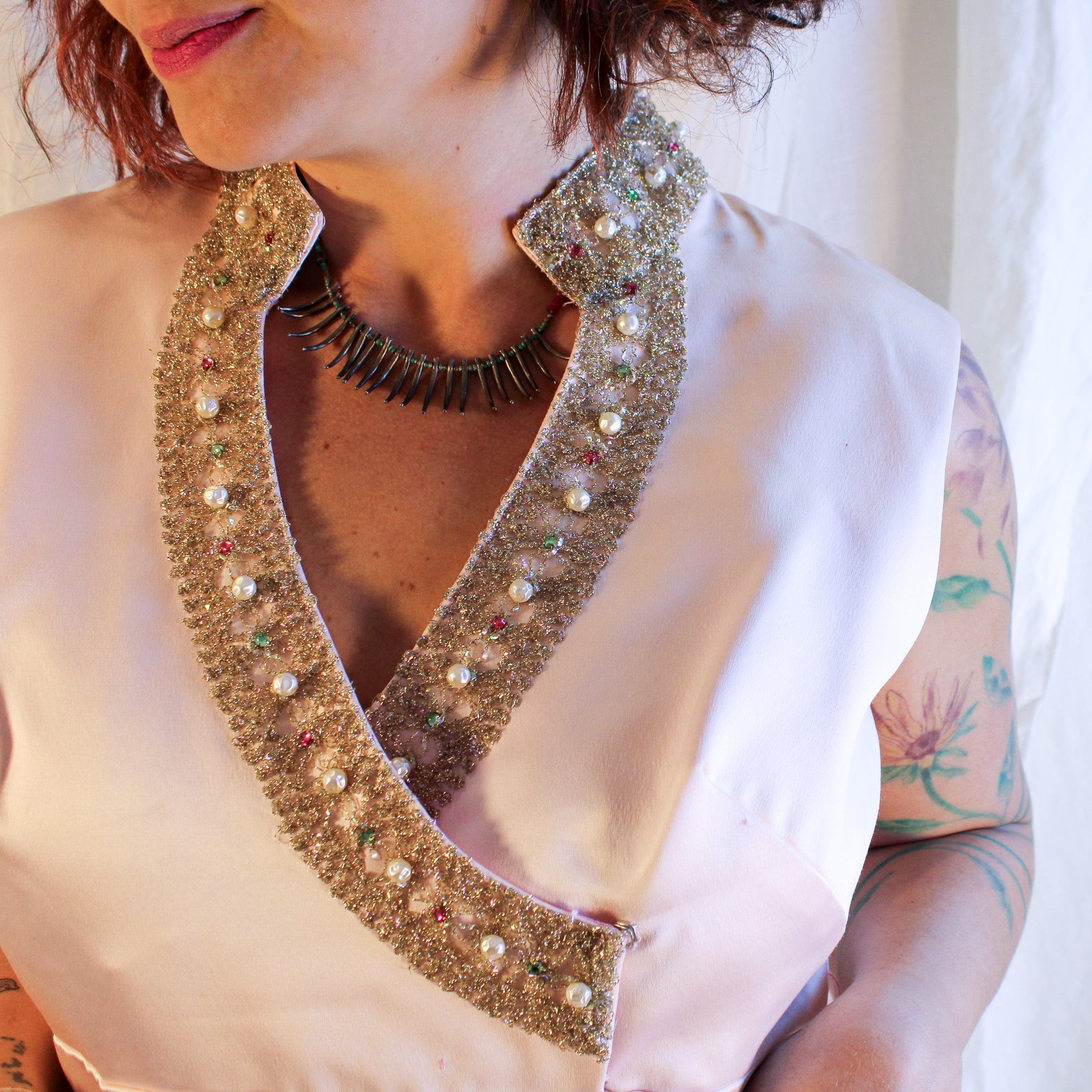 60s pink wrap cocktail mini dress, image 4