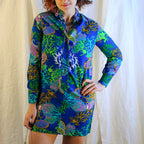 60s japanese seascape shirtdress, image 4