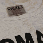 90s oneita romano horseshoe team cutoff tee