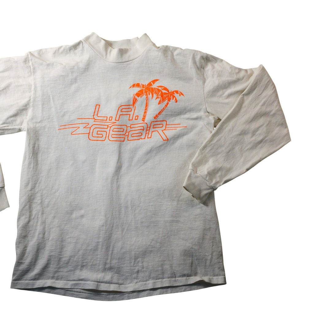 80s l.a. gear neon palm long sleeve – made in usa (l)