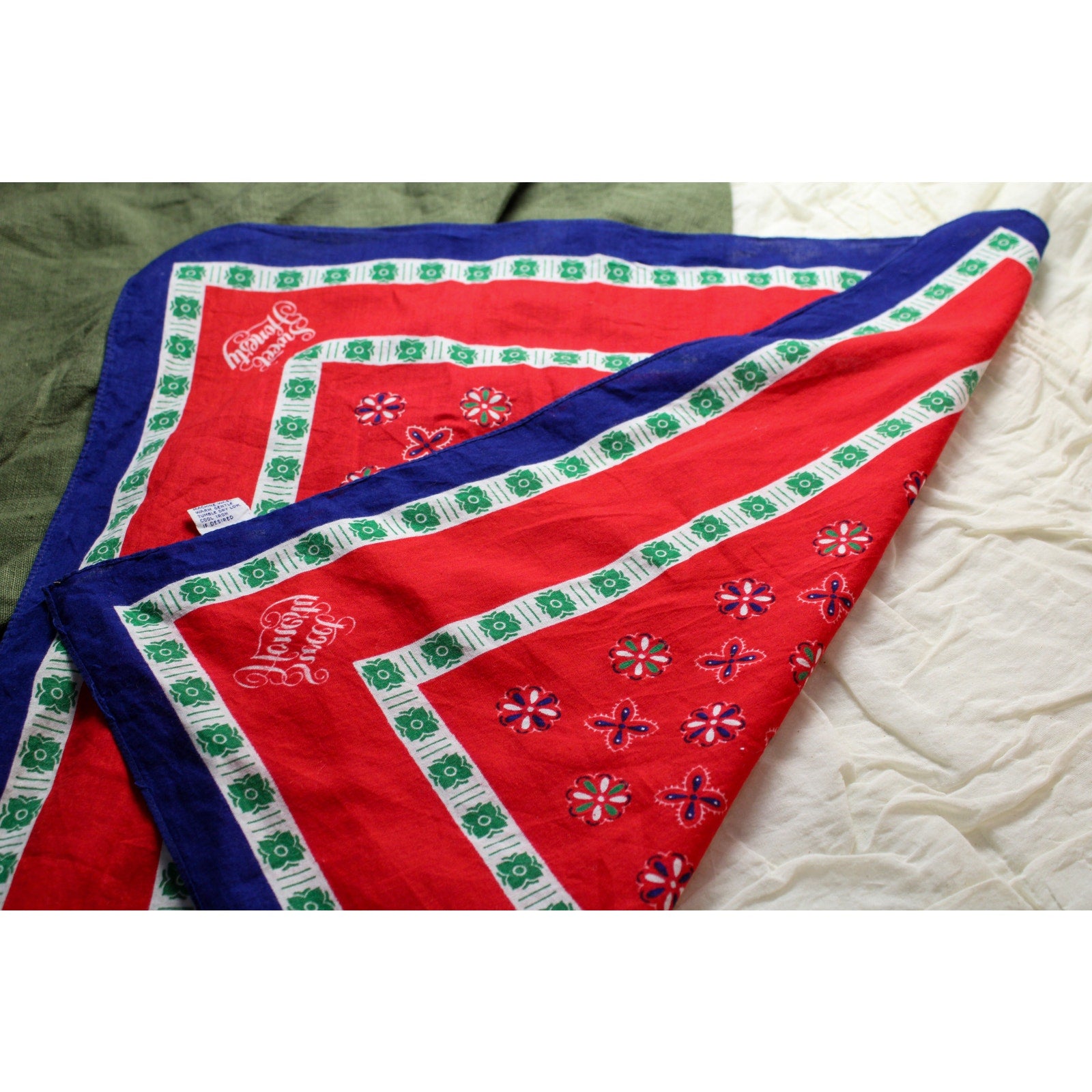 70s Avon “Sweet Honesty” Bandana – Made in Japan, 100% Cotton