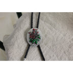 80s rose signed sterling silver bolo tie - siskiyou