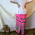70s Lorraine Psychedelic nylon maxi skirt