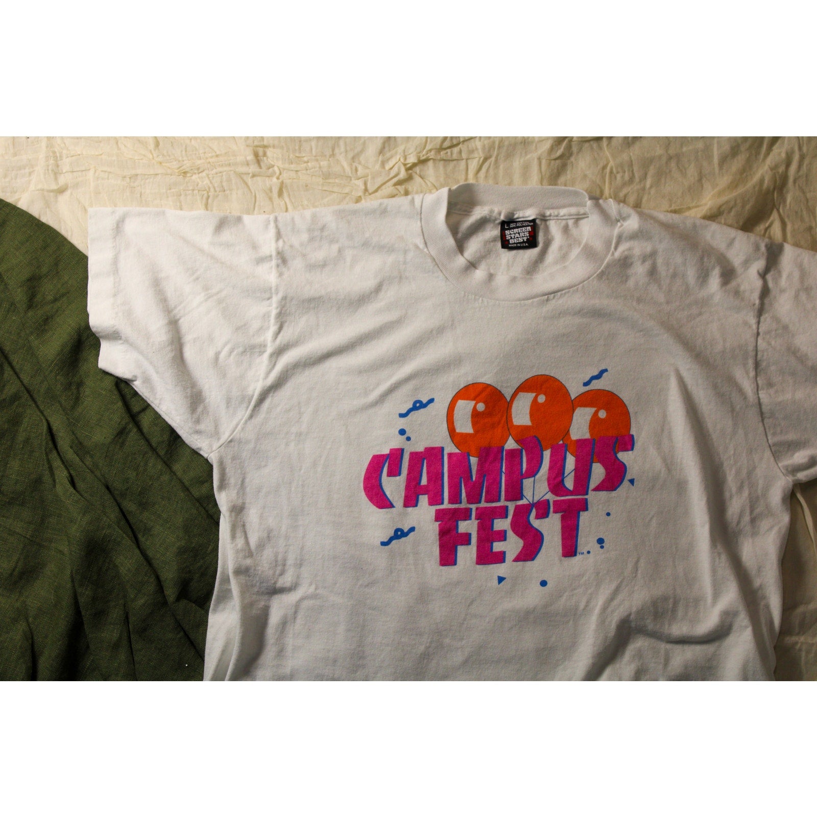 90s campus fest single-stitch tee – screen stars best