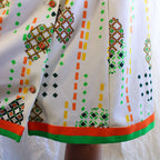 70s mod green orange shirtdress, image 2
