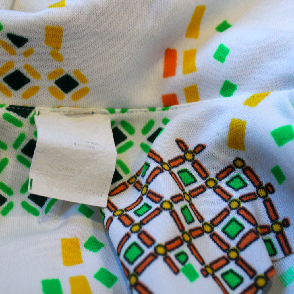 70s mod green orange shirtdress, image 4