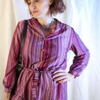 70s striped southwest shirtdress, image 2