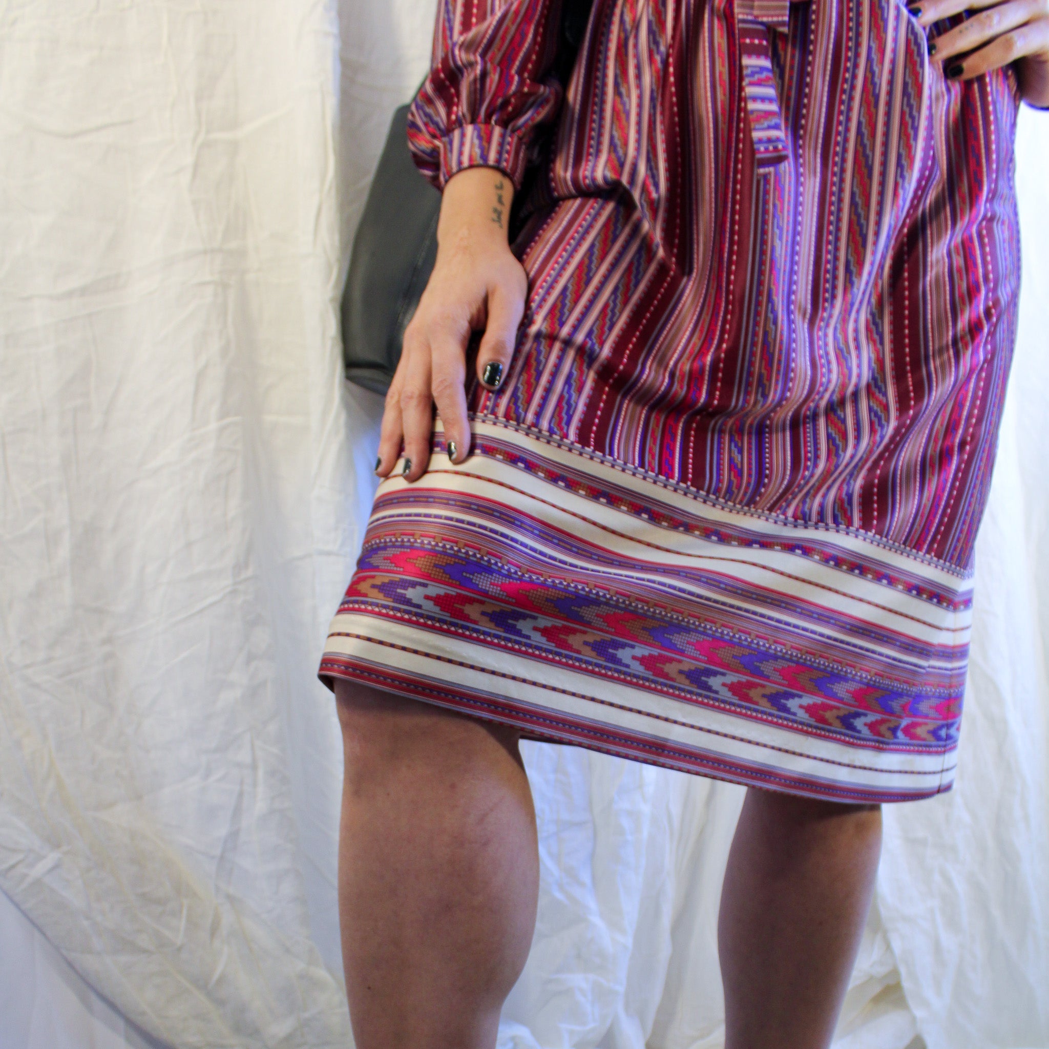 70s striped southwest shirtdress, image 4