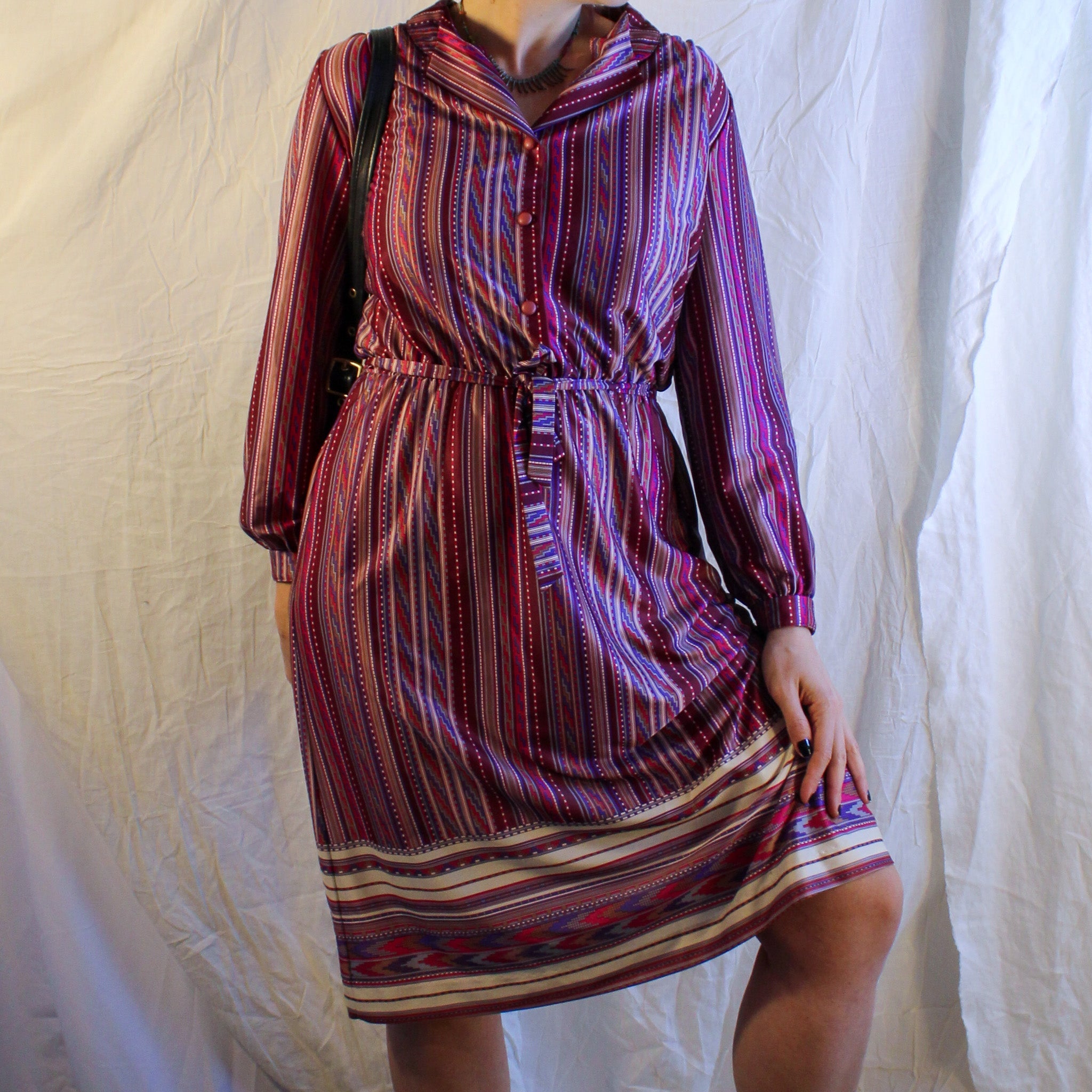 70s striped southwest shirtdress, image 5