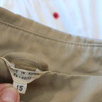 70s classic sears khaki trench coat with butterfly patch