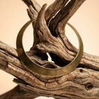 70s vintage smooth brass collar necklace