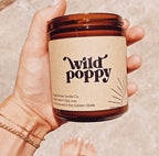 wild poppy candle by poppy rose candle co.