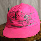 80s made in usa neon pink cycling snapback