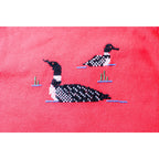 90s hand-embroidered duck sweatshirt – red hanes usa xl