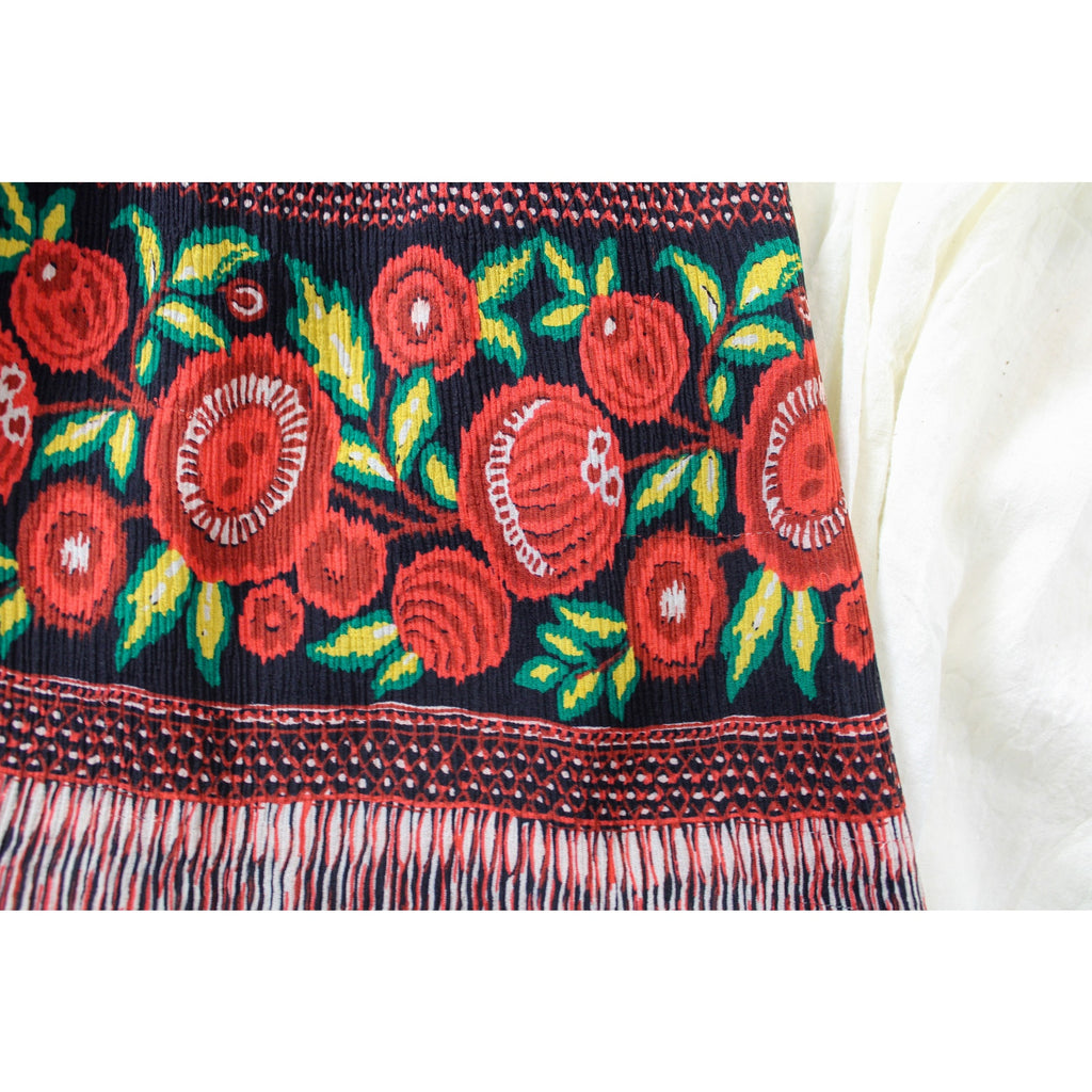 2000s/Y2K Anna Sui Folk Silk Floral Skirt – Printed Gauze