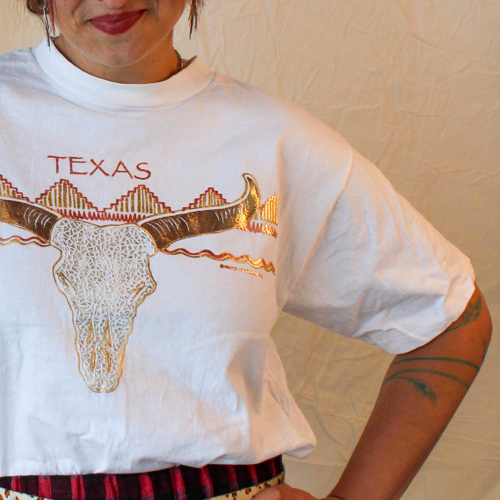 90s resort images texas longhorn single-stitch tee