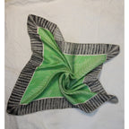 60s fern print hand-rolled silk scarf