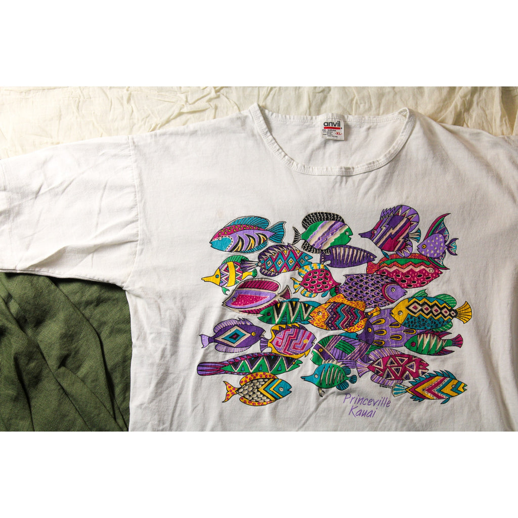 90s Anvil fish graphic single stitch t-shirt