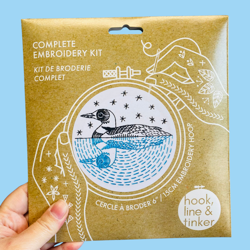 mirror loon embroidery kit, view 4