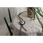 70s RARE shell resin bolo tie