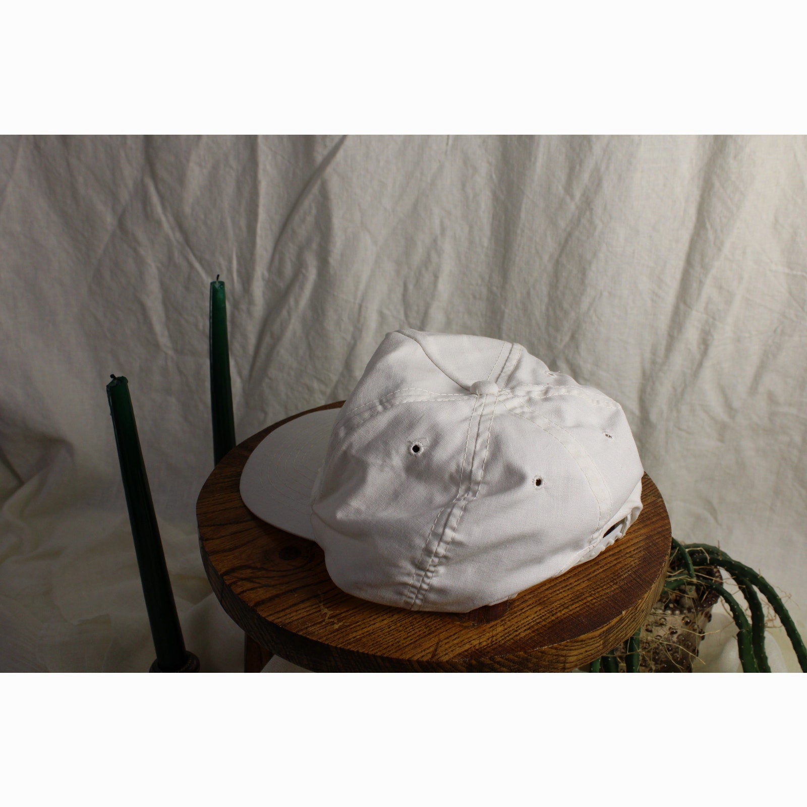 80s FOCUS FOCUS FOCUS made in korea white snapback hat