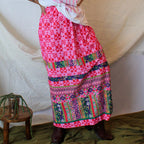 70s Lorraine Psychedelic nylon maxi skirt