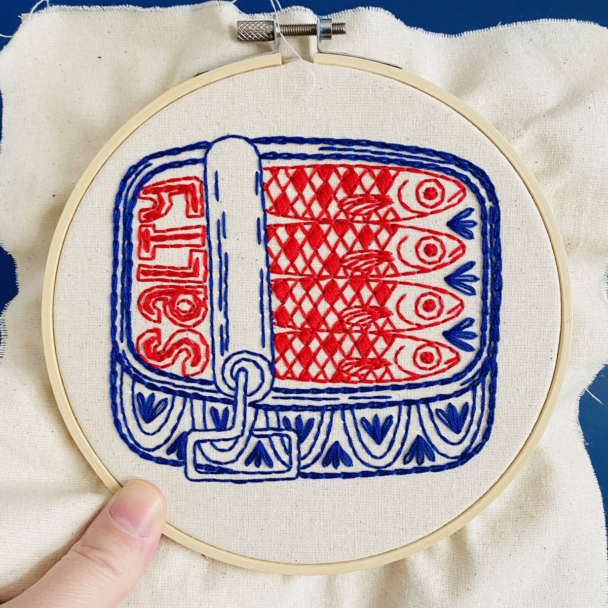 sardines embroidery kit, view 2