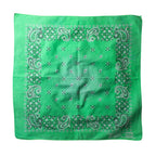 70s/80s Paris Accessories Green Paisley Bandana - Made in USA