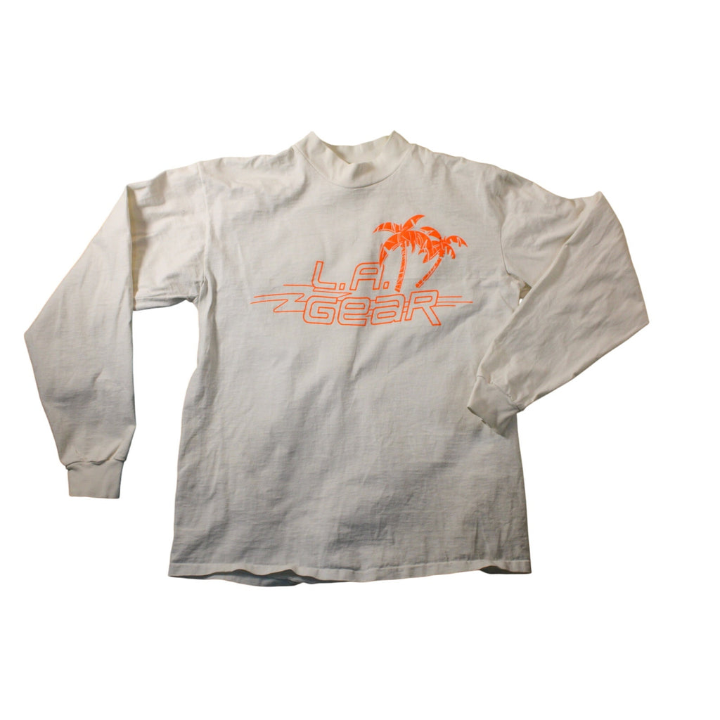 80s l.a. gear neon palm long sleeve – made in usa (l)