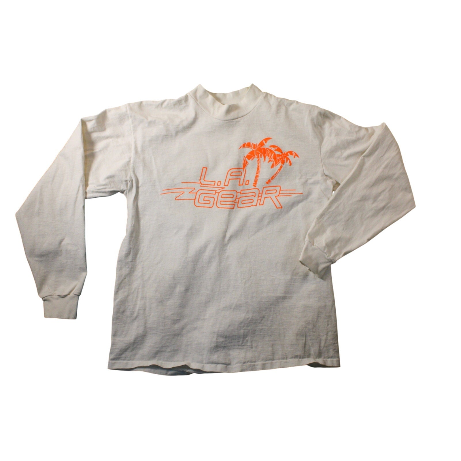 80s l.a. gear neon palm long sleeve – made in usa (l)