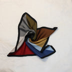 70s Ashear Italy nine color silk scarf