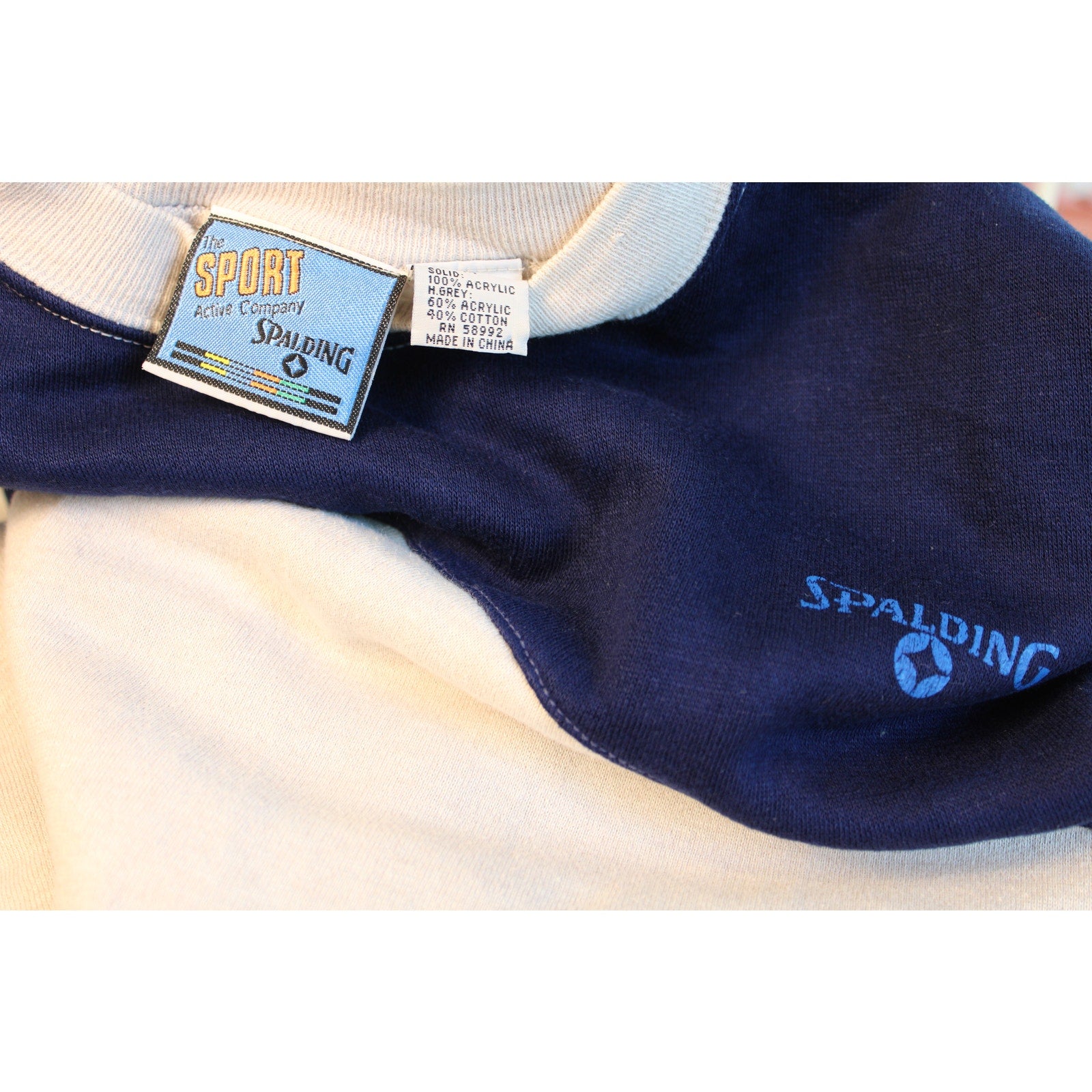 80s spalding sport active company colorblock sweatshirt