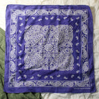 80s fast color rn13962 blue paisley bandana (made in usa)