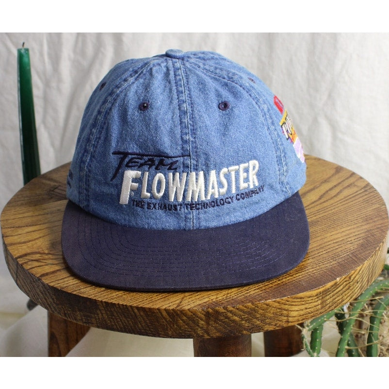 90s flowmaster hot rod power denim snapback