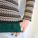 Back on model chevron knit