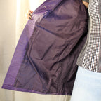 90s vintage purple 100% leather car coat