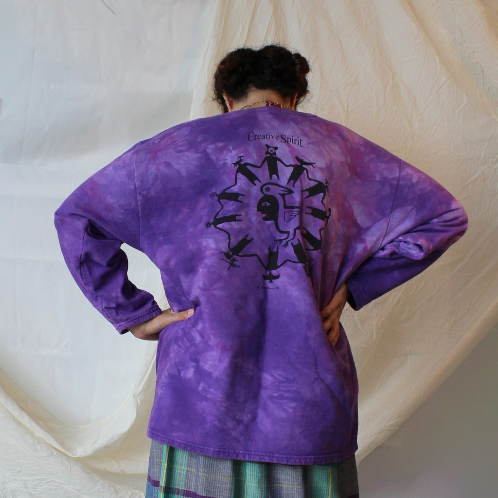 90s dagoli creative spirit angel tie dye sweatshirt