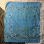 80s sky blue paisley bandana made in usa selvedge edge