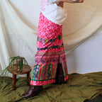 70s Lorraine Psychedelic nylon maxi skirt