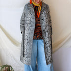 60s faux-snakeskin trench coat - halle bros