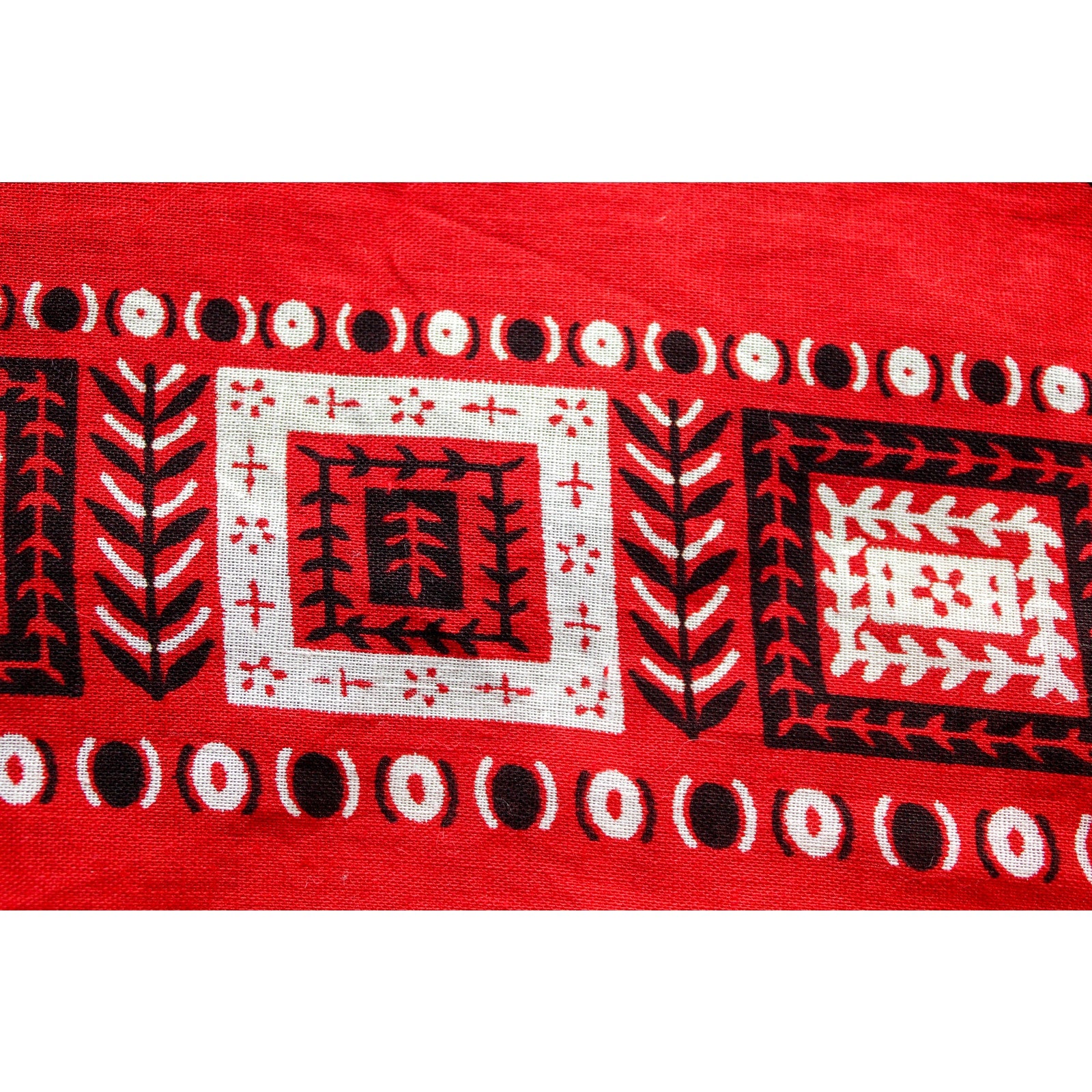 50s MCM guaranteed fast color tuside red bandana (one selvedge edge)