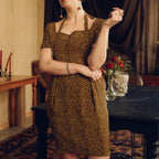 90s gianni versace versatile leopard halter mini