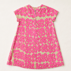 70s marimekko for design research pink swirl cotton shift dress/tunic