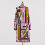 70s paganne by gene berk deco ladies midi dress